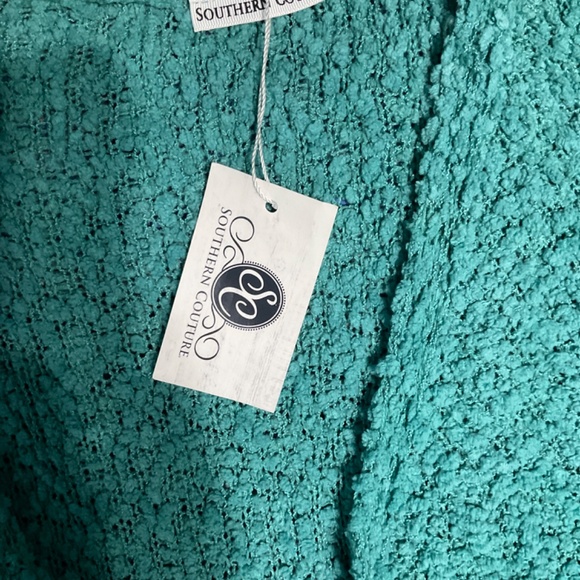 Southern couture seafoam popcorn sweater size XL new never worn.  W11 - Picture 2 of 7